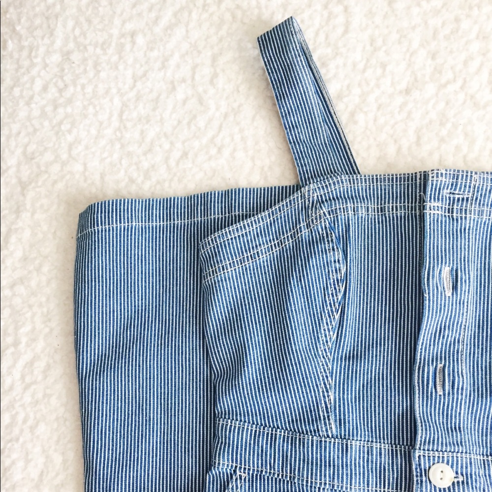 NWT Universal Thread Striped Denim Jumper Dress